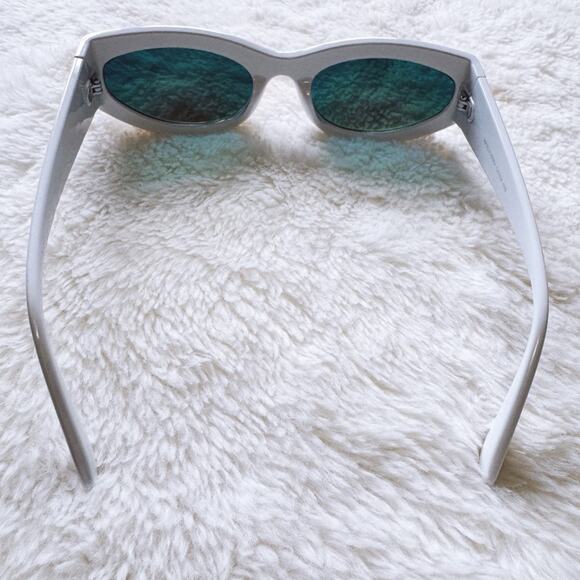 Faye Mirrored Orange with White Rim Sunglasses - Picture 10 of 15